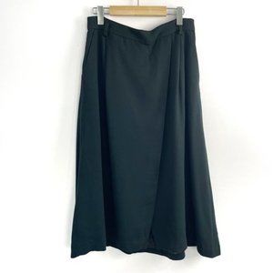 Massimo Dutti Faux Wrap Green Midi Skirt Sz 10
